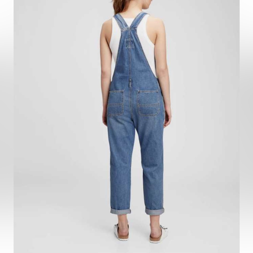 Gap Slouchy Relaxed Denim Overalls Size XS Petite - Picture 2 of 16